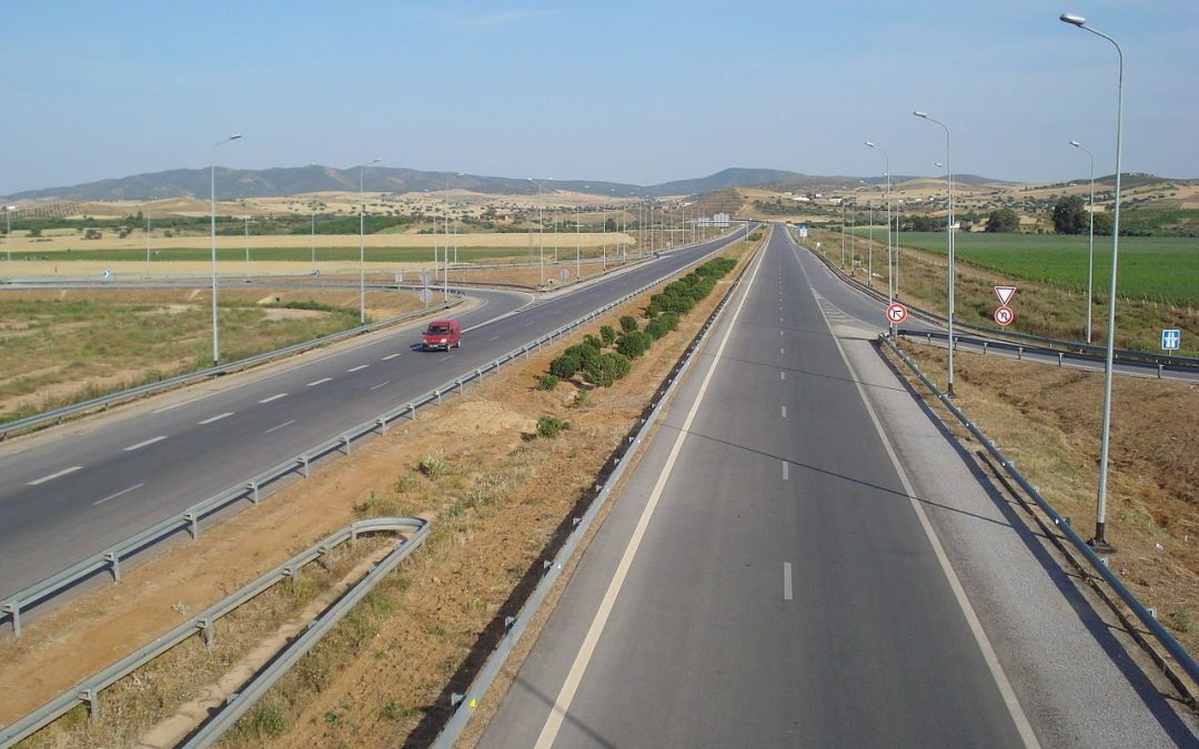 Bousalemn Highway in Tunisia at the Algerian Border