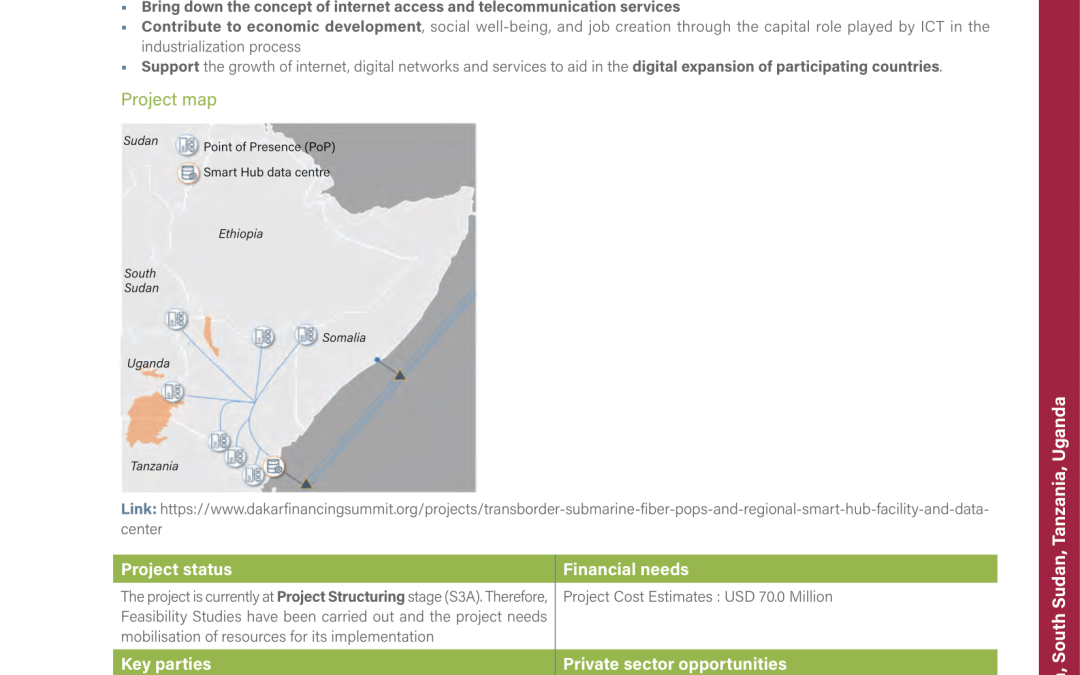 Transborder Submarine Fiber PoPs, Regional Smart Hub Facility and Data Centre